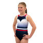 Navy/Red Piper Leotard