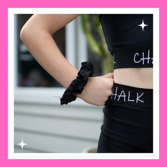 Black Lycra Scrunchie