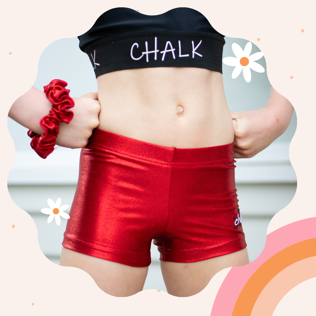 Red Foil Shorts